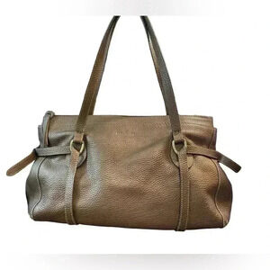 Hogan Bronze Pebbled Leather Tote